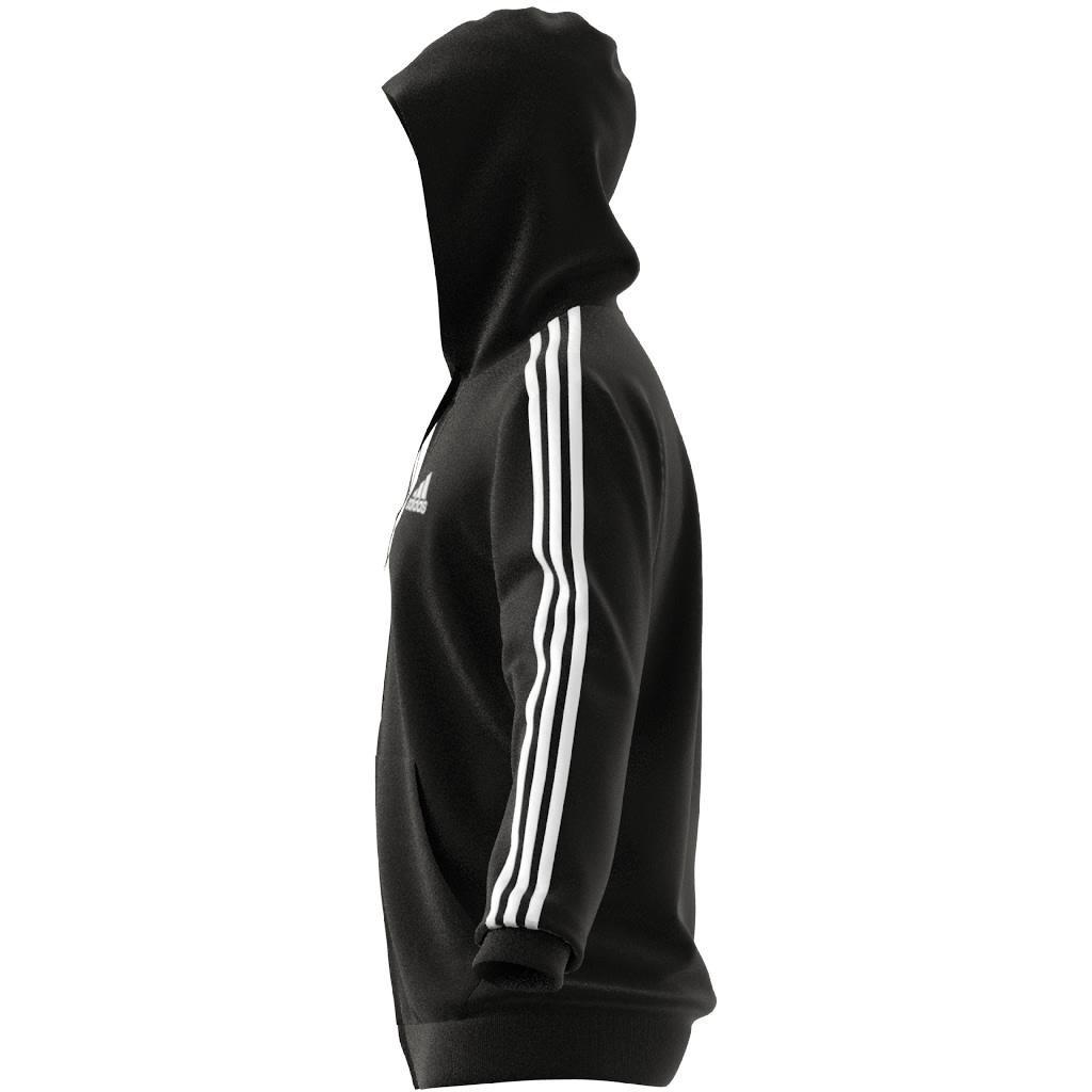 Essentials French Terry 3-Stripes Full-Zip Hoodie, Black, , large image number 4