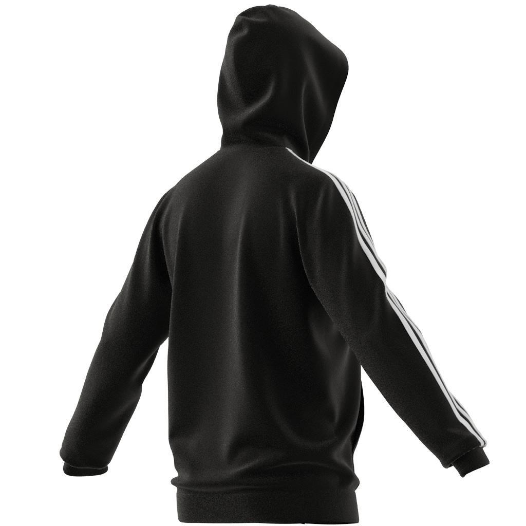 Men Essentials French Terry 3-Stripes Full-Zip Hoodie, Black, A901_ONE, large image number 6