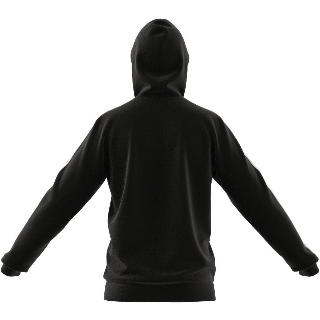 Essentials French Terry 3-Stripes Full-Zip Hoodie, Black, , large image number 7