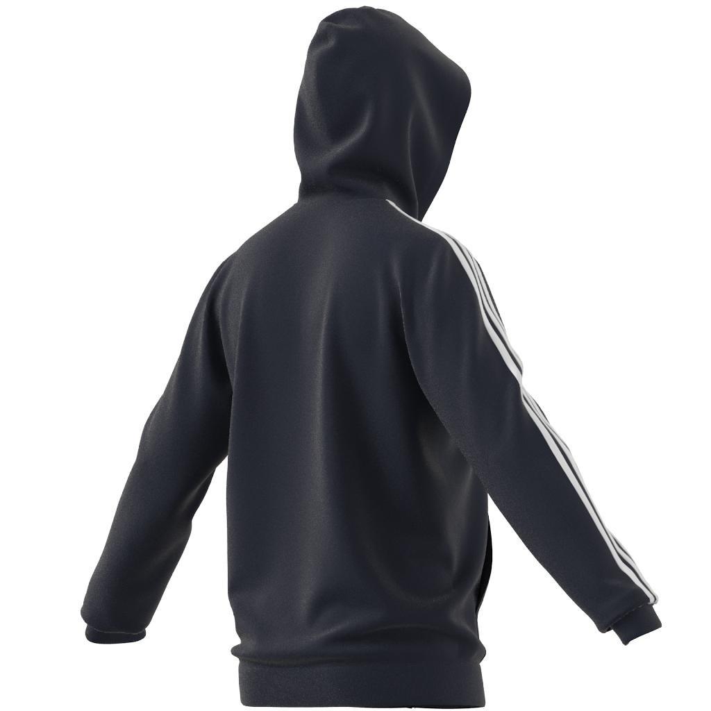 Essentials French Terry 3-Stripes Full-Zip Hoodie, Blue, , large image number 6