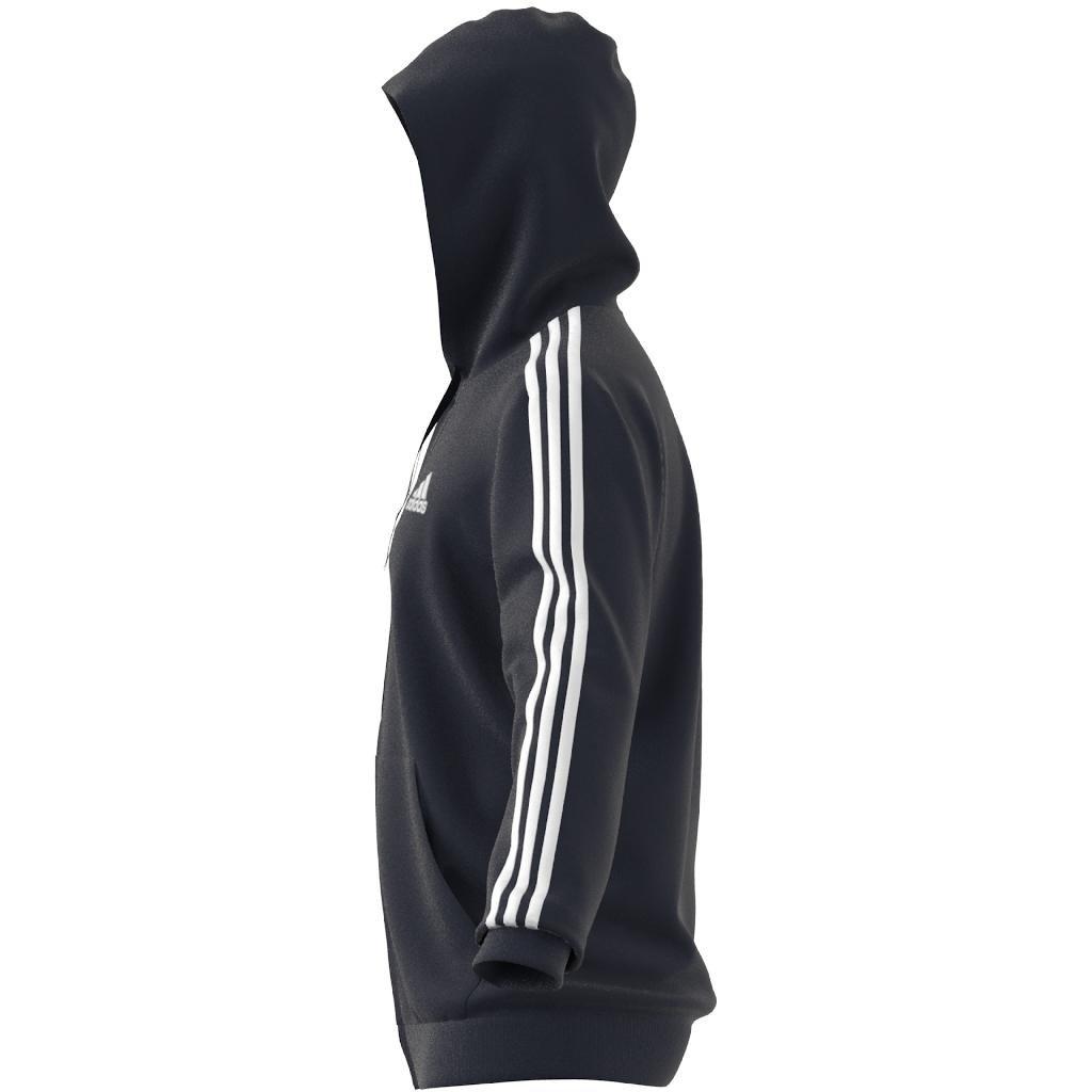 Essentials French Terry 3-Stripes Full-Zip Hoodie, Blue, A901_ONE, large image number 7