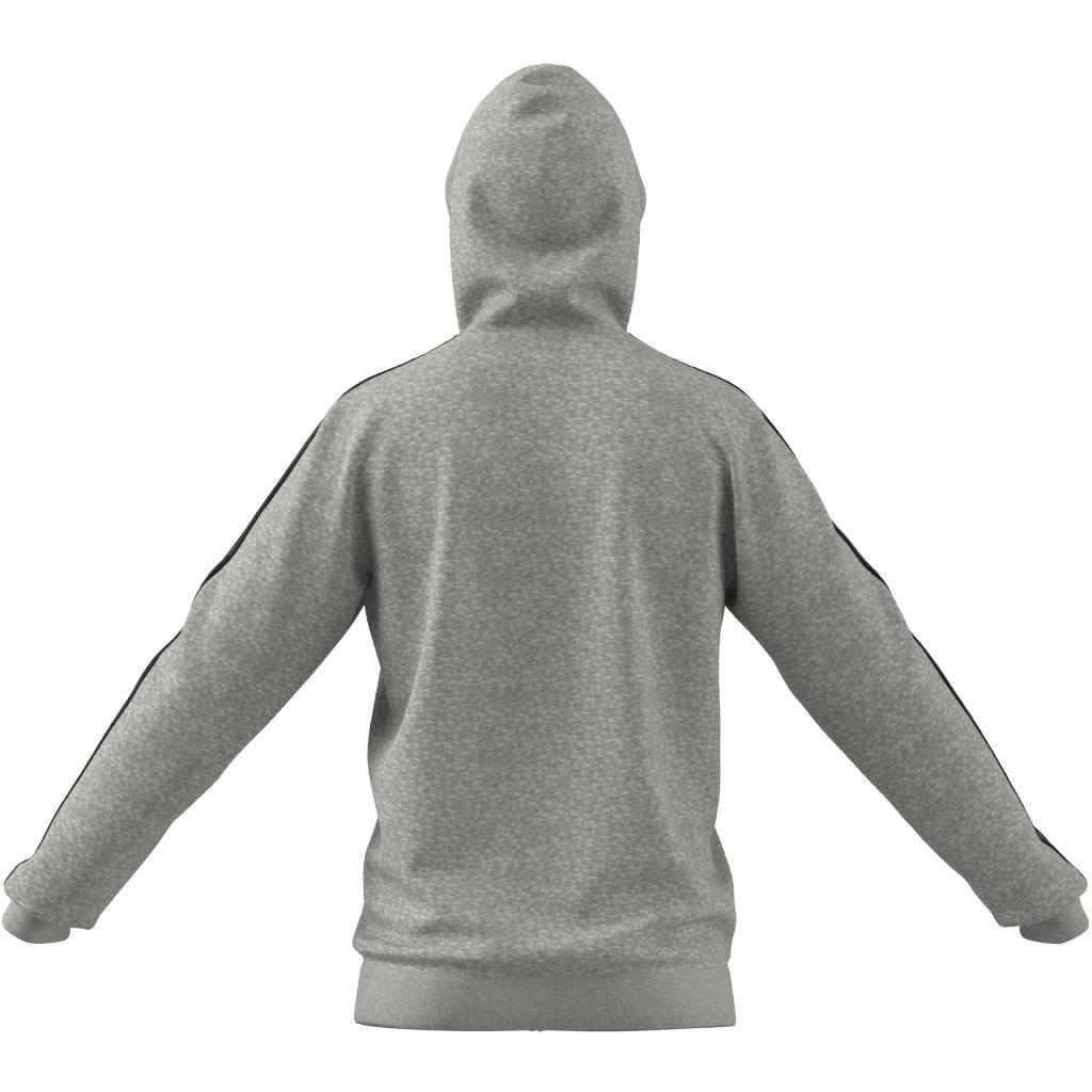 Essentials French Terry 3-Stripes Full-Zip Hoodie, Grey, , large image number 7