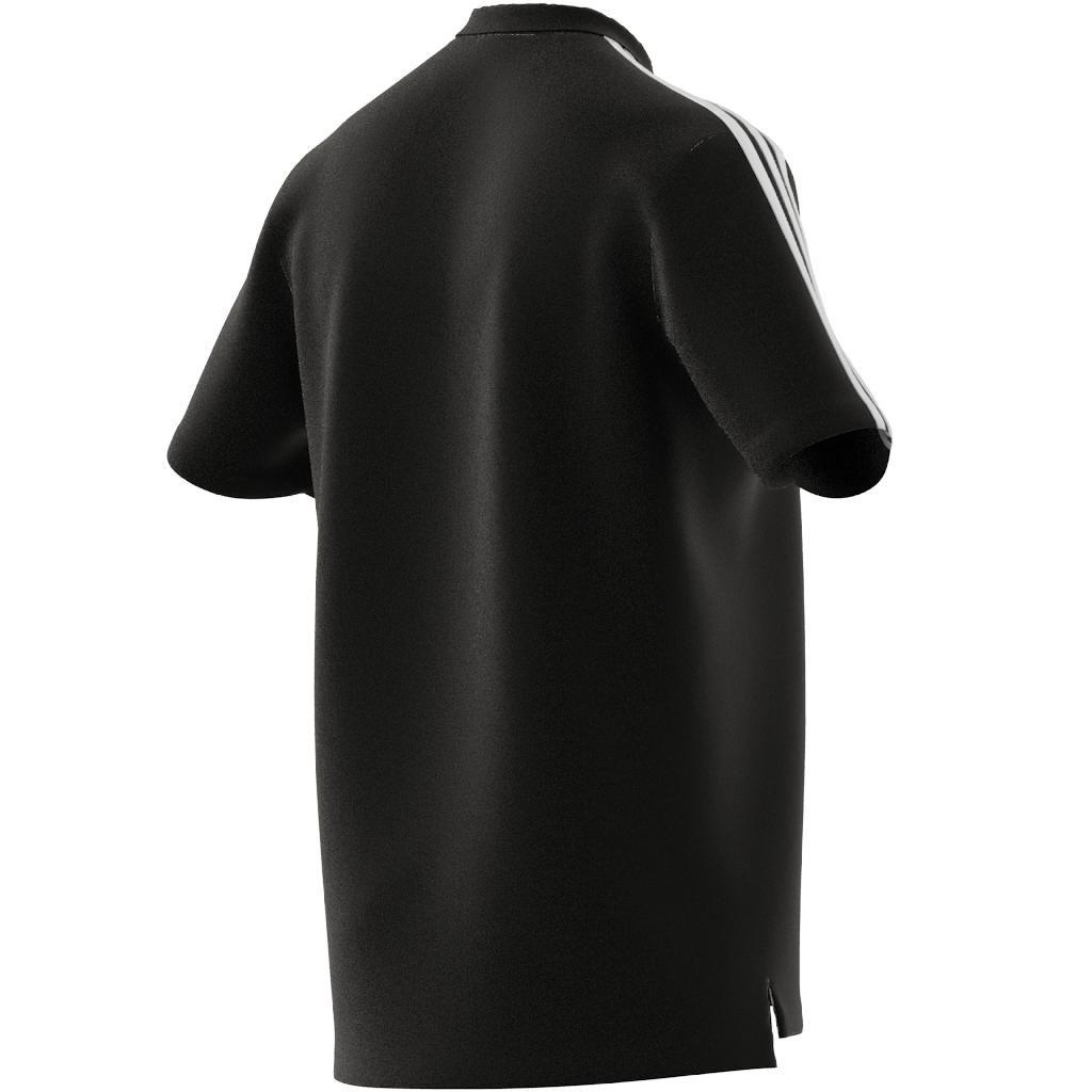 Aeroready Essentials Piquee Embroidered Small Logo 3-Stripes Polo Shirt, Black, , large image number 3