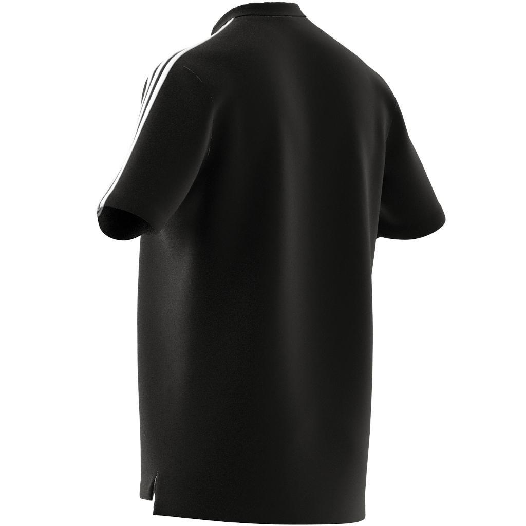 Aeroready Essentials Piquee Embroidered Small Logo 3-Stripes Polo Shirt, Black, A901_ONE, large image number 7