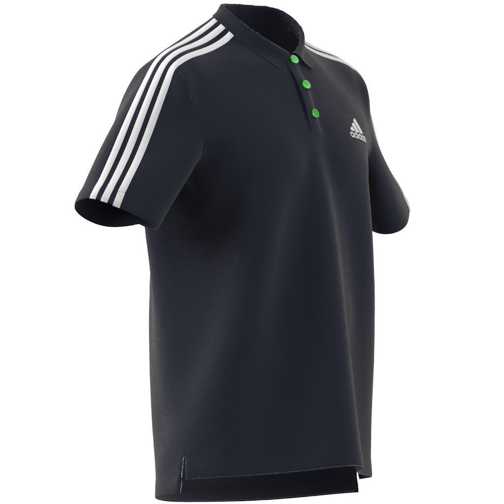 AEROREADY Essentials Piqu&eacute; Embroidered Small Logo 3-Stripes Polo Shirt, Blue, A901_ONE, large image number 5