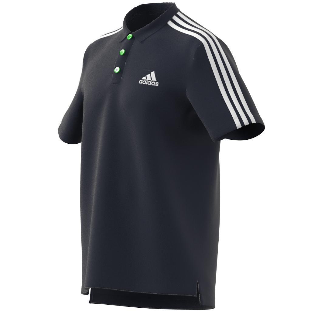 AEROREADY Essentials Piqué Embroidered Small Logo 3-Stripes Polo Shirt, Blue, , large image number 7