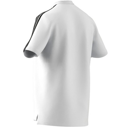 Men Aeroready Essentials Pique Embroidered Polo Shirt, White, A901_ONE, large image number 6