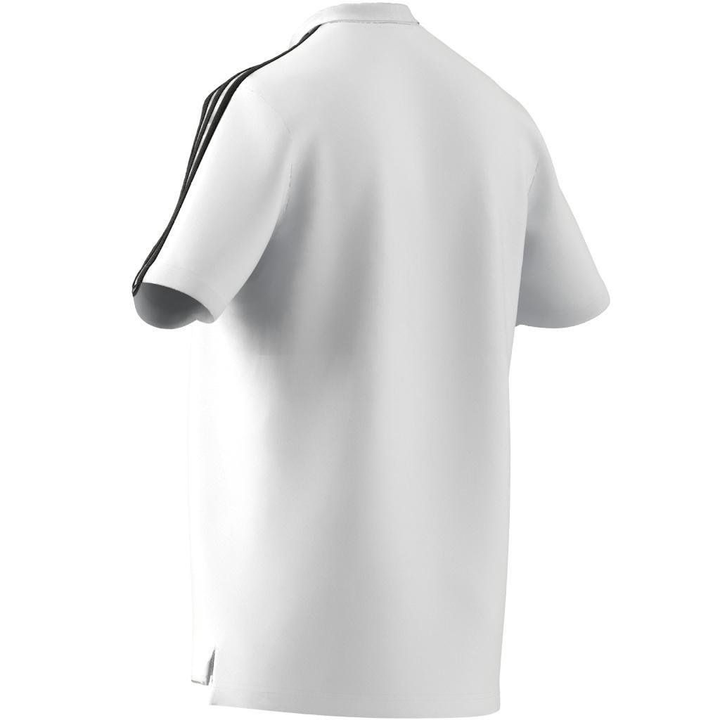 Aeroready Essentials Piquee Embroidered Small Logo 3-Stripes Polo Shirt, White, , large image number 6