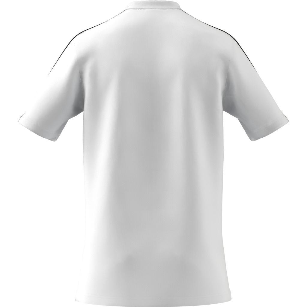 Aeroready Essentials Piquee Embroidered Small Logo 3-Stripes Polo Shirt, White, , large image number 7