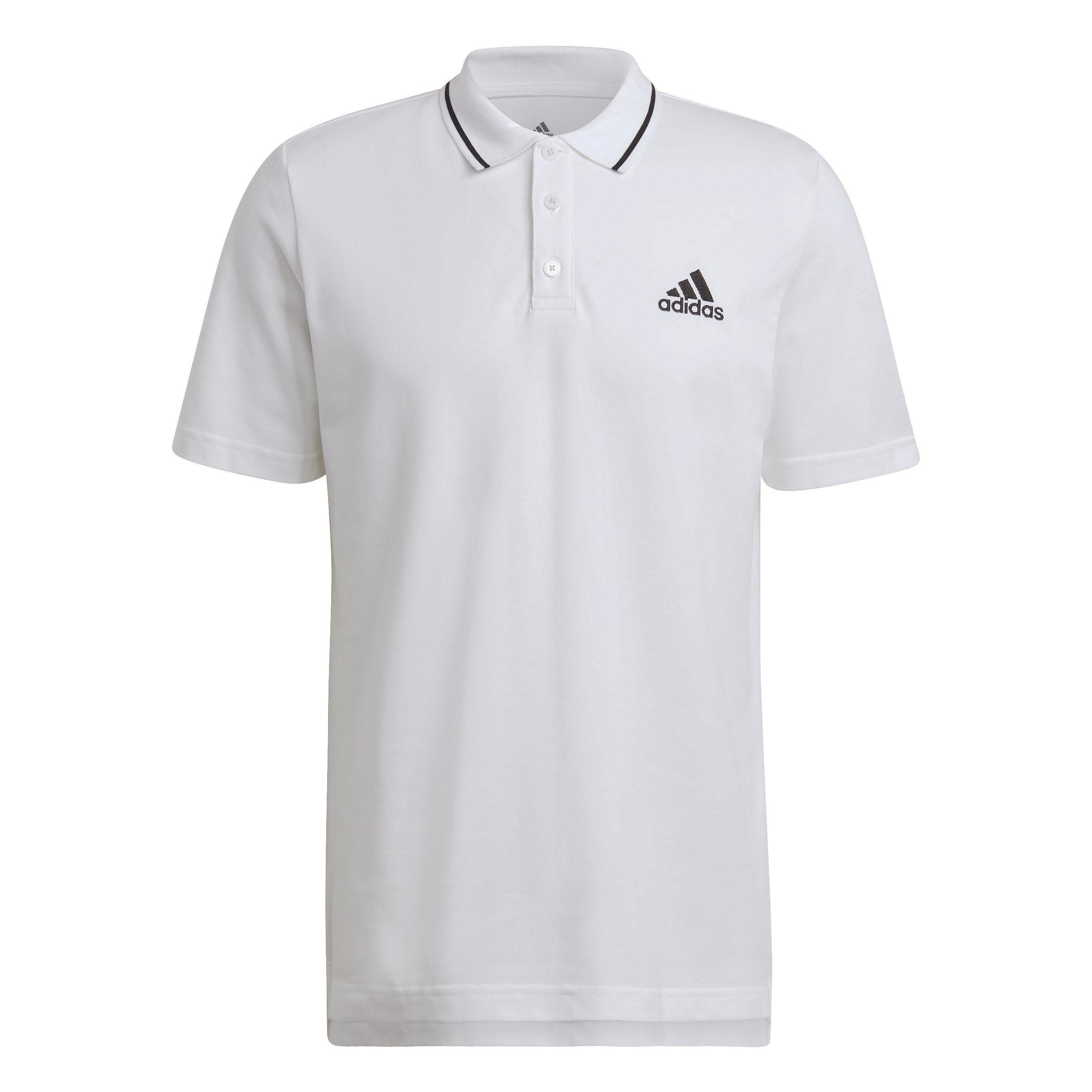 AEROREADY Essentials Piqu&eacute; Small Logo Polo Shirt, White, A901_ONE, large image number 1