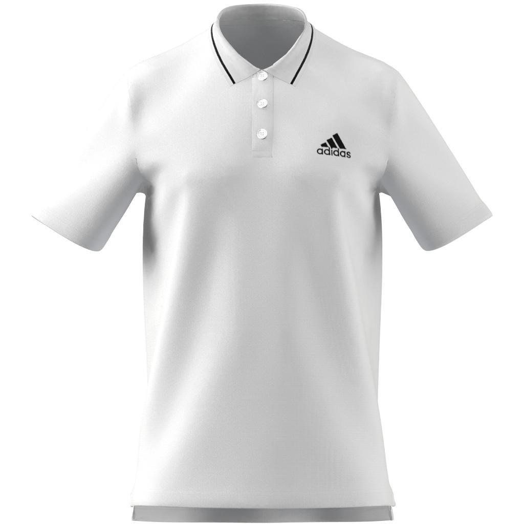AEROREADY Essentials Piqu&eacute; Small Logo Polo Shirt, White, A901_ONE, large image number 3