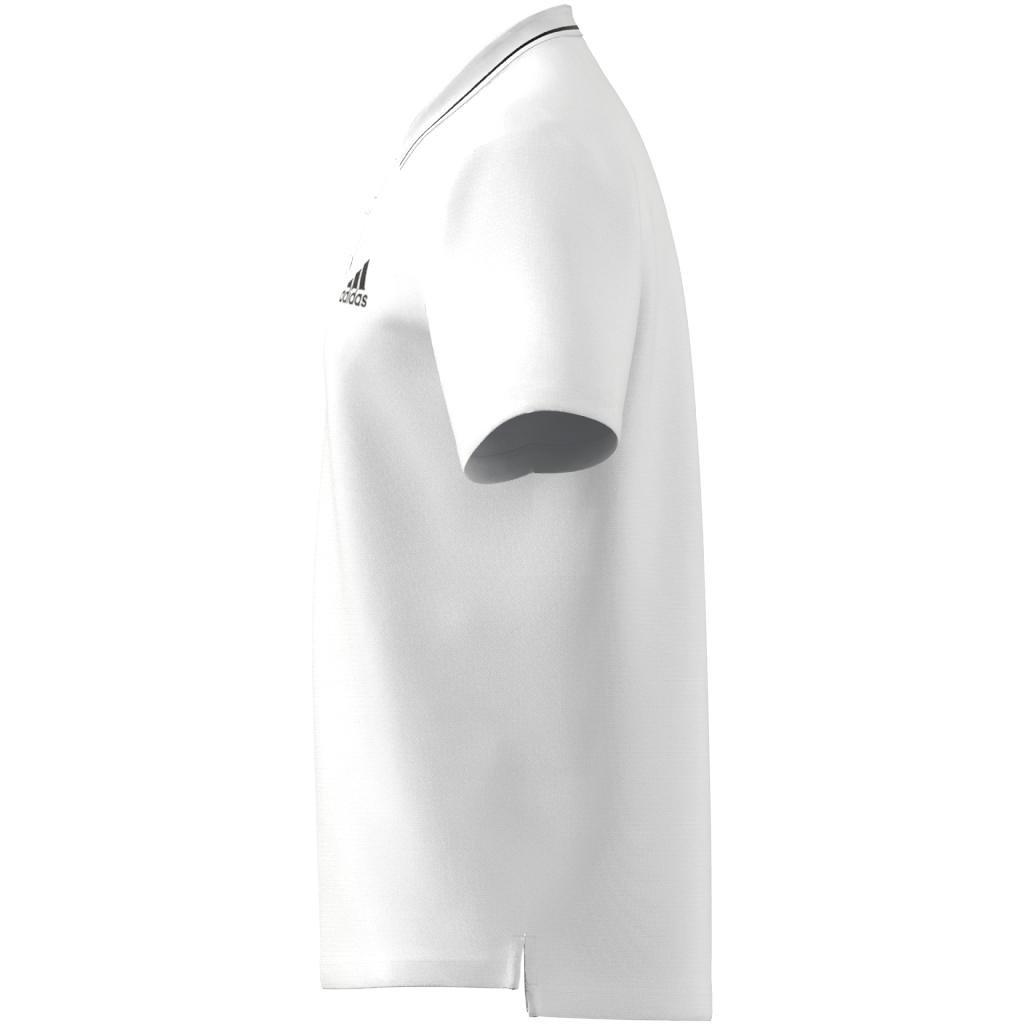 AEROREADY Essentials Piqu&eacute; Small Logo Polo Shirt, White, A901_ONE, large image number 4