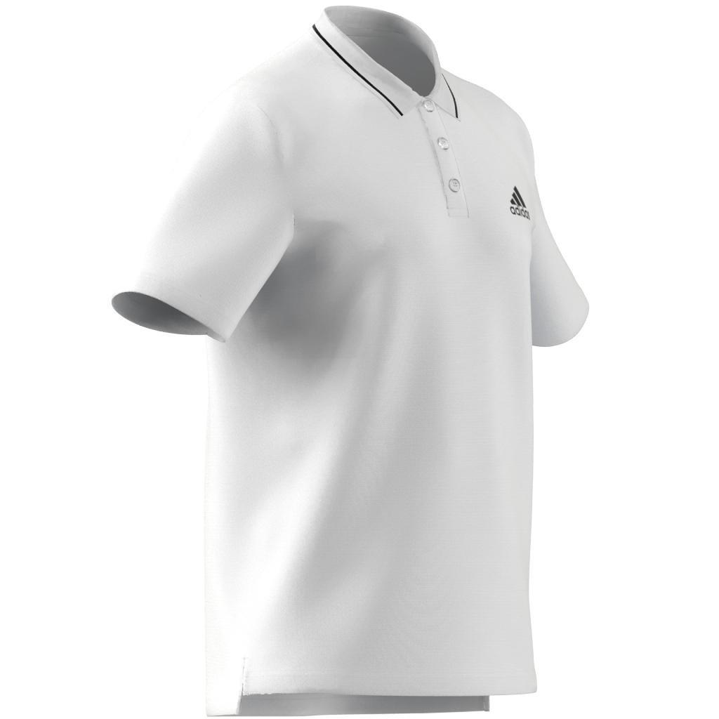 AEROREADY Essentials Piqu&eacute; Small Logo Polo Shirt, White, A901_ONE, large image number 8