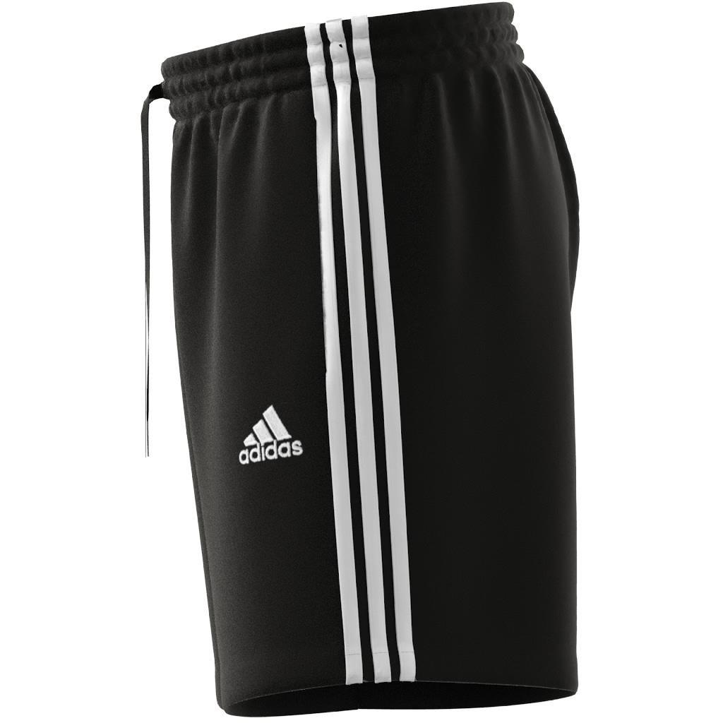 Essentials French Terry 3-Stripes Shorts, Black, , large image number 0