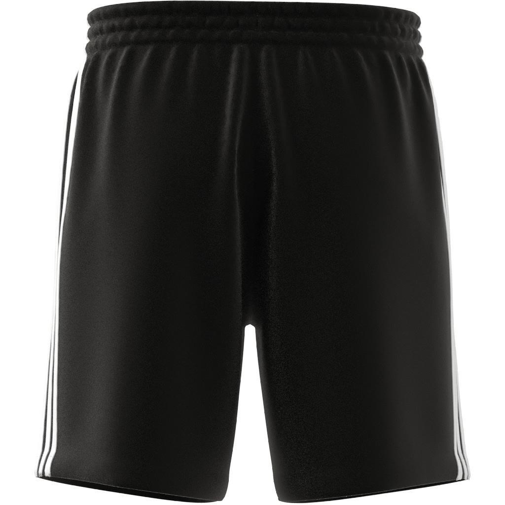 Essentials French Terry 3-Stripes Shorts, Black, A901_ONE, large image number 1