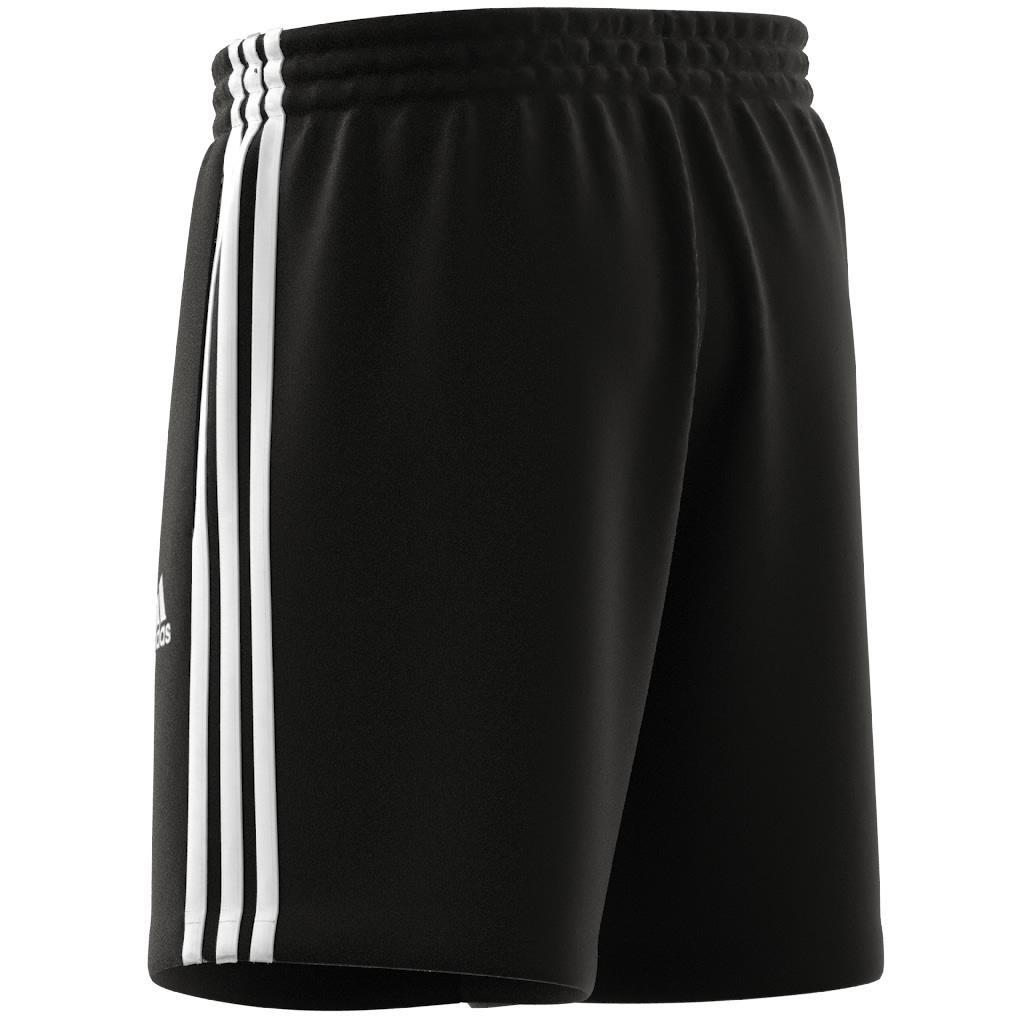 Essentials French Terry 3-Stripes Shorts, Black, A901_ONE, large image number 3