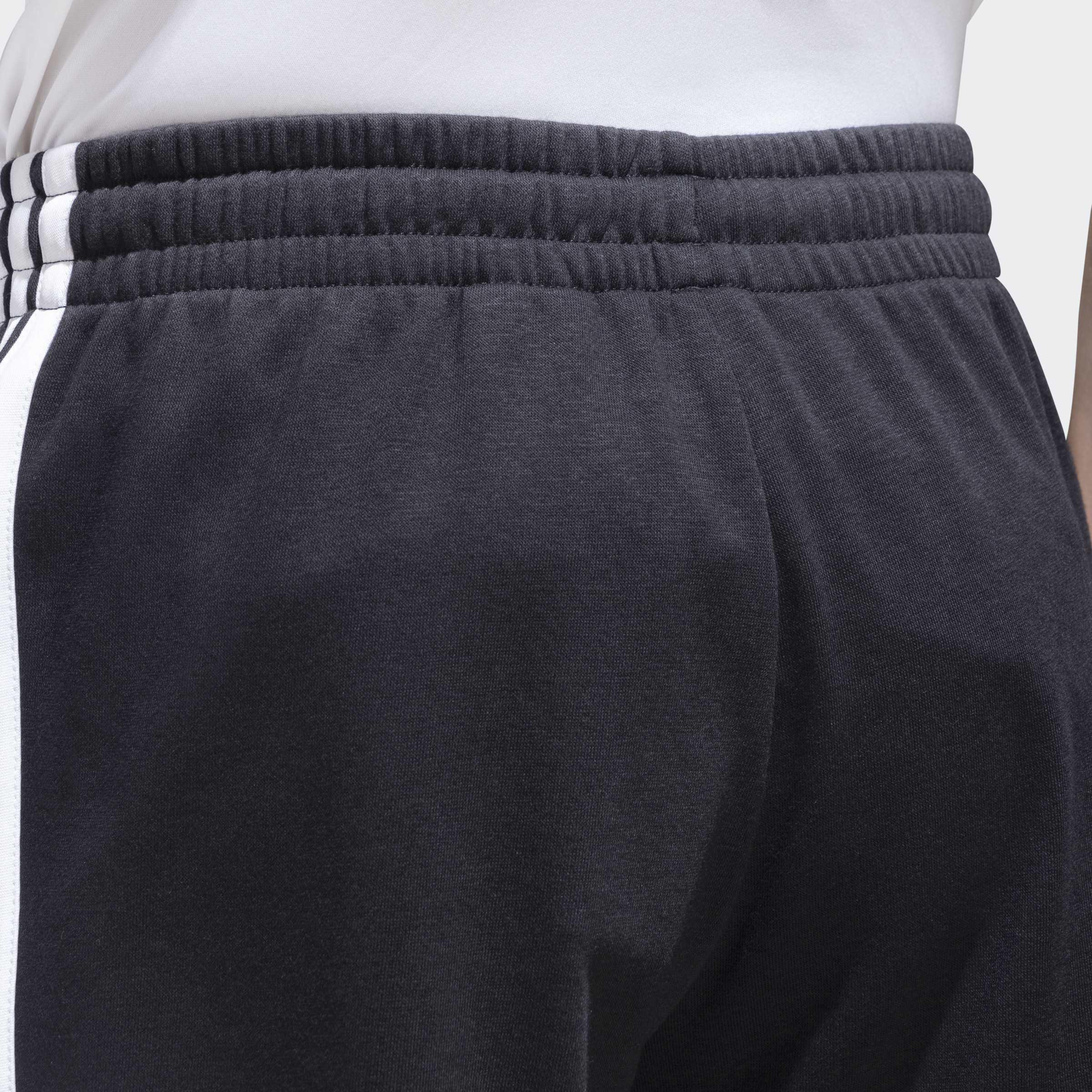 Essentials French Terry 3-Stripes Shorts, Black, A901_ONE, large image number 3