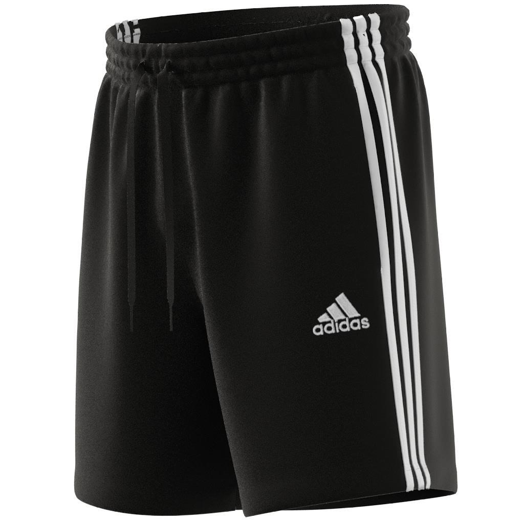 Essentials French Terry 3-Stripes Shorts, Black, A901_ONE, large image number 4