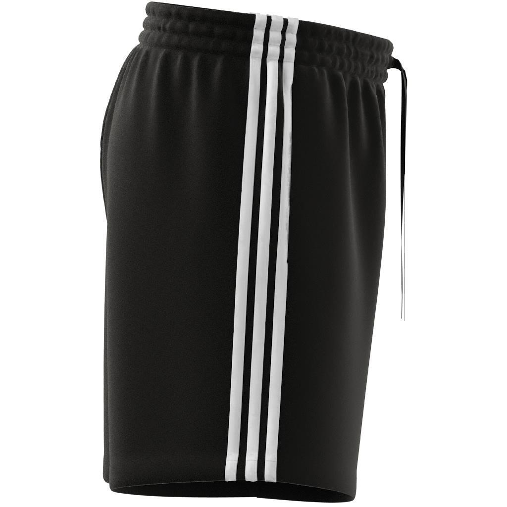 Essentials French Terry 3-Stripes Shorts, Black, , large image number 5
