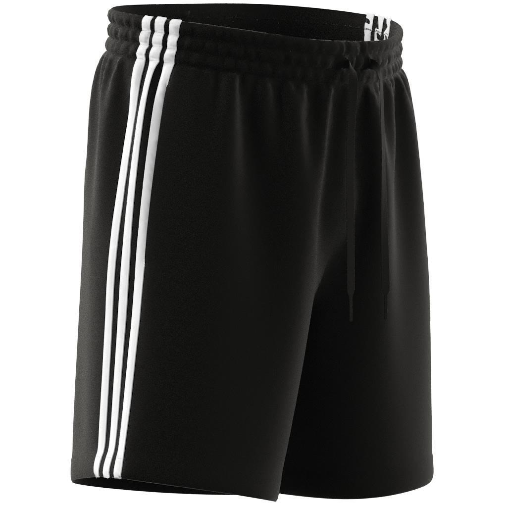 Essentials French Terry 3-Stripes Shorts, Black, , large image number 7