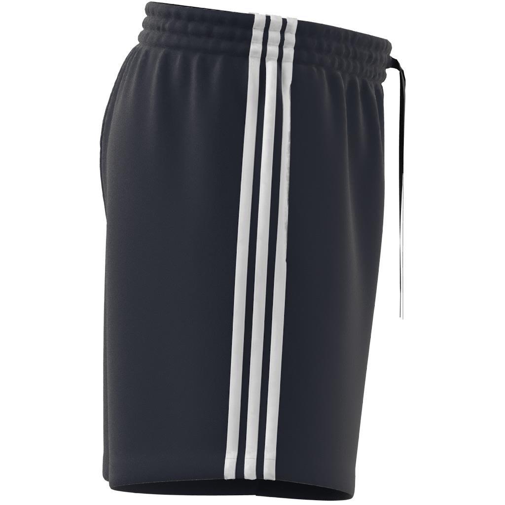 Essentials French Terry 3-Stripes Shorts, Blue, , large image number 2