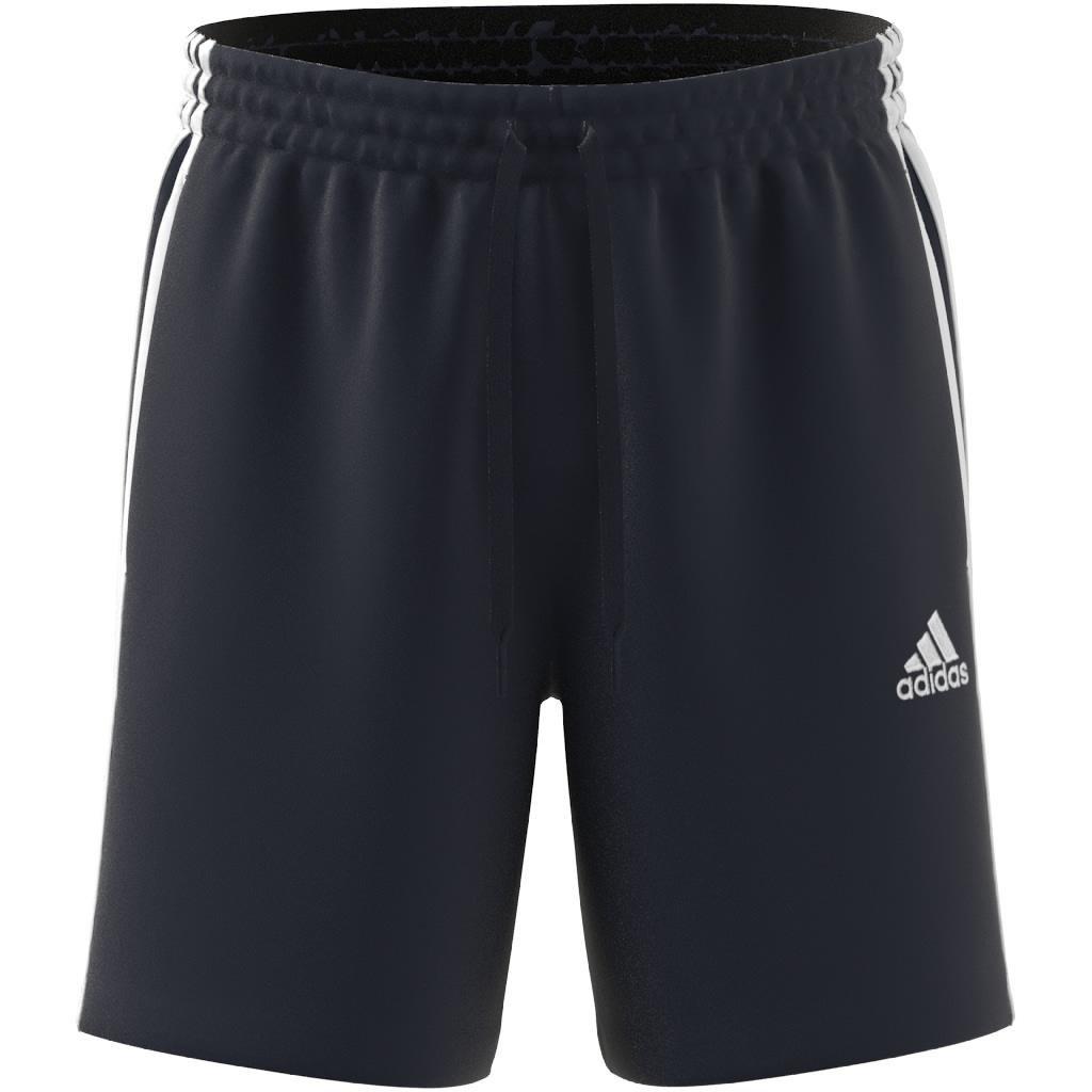 Essentials French Terry 3-Stripes Shorts, Blue, , large image number 5