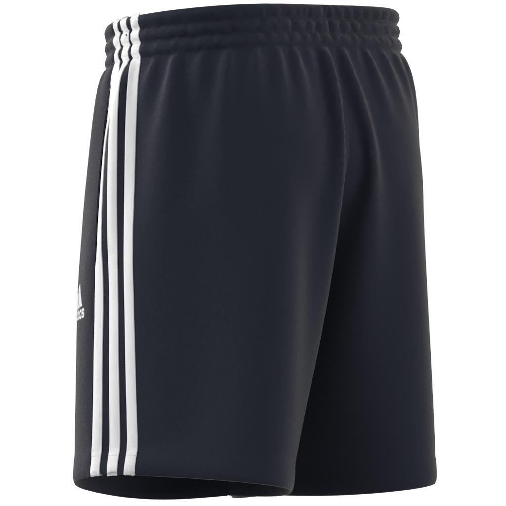 Essentials French Terry 3-Stripes Shorts, Blue, , large image number 6