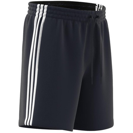 Men Essentials French Terry 3-Stripes Shorts, Blue, A901_ONE, large image number 6