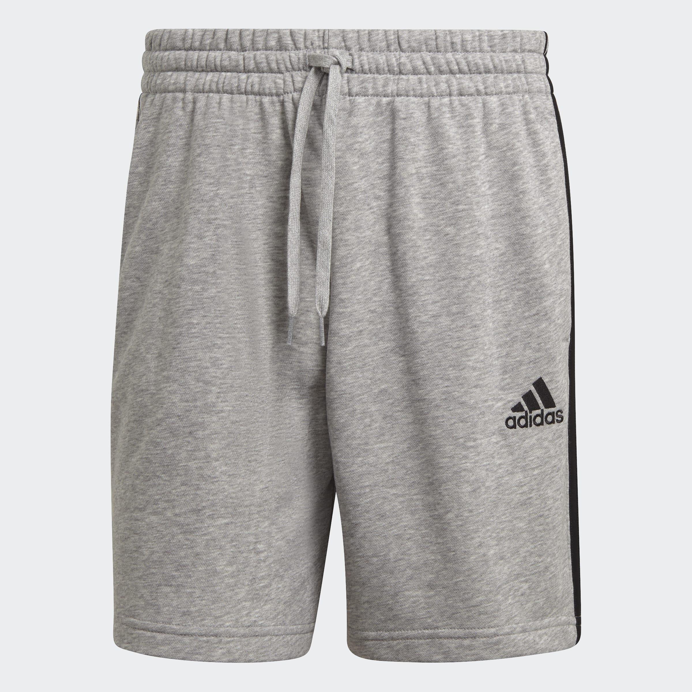 Essentials French Terry 3-Stripes Shorts, Grey, A901_ONE, large image number 0