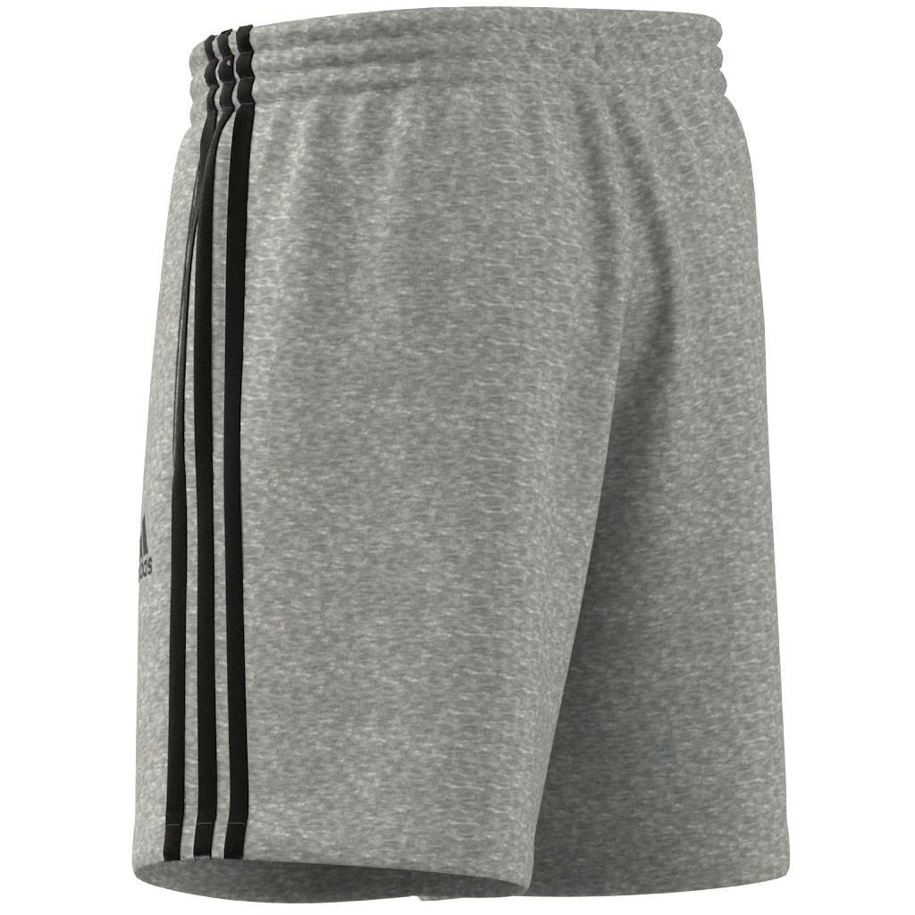 Essentials French Terry 3-Stripes Shorts, Grey, , large image number 2