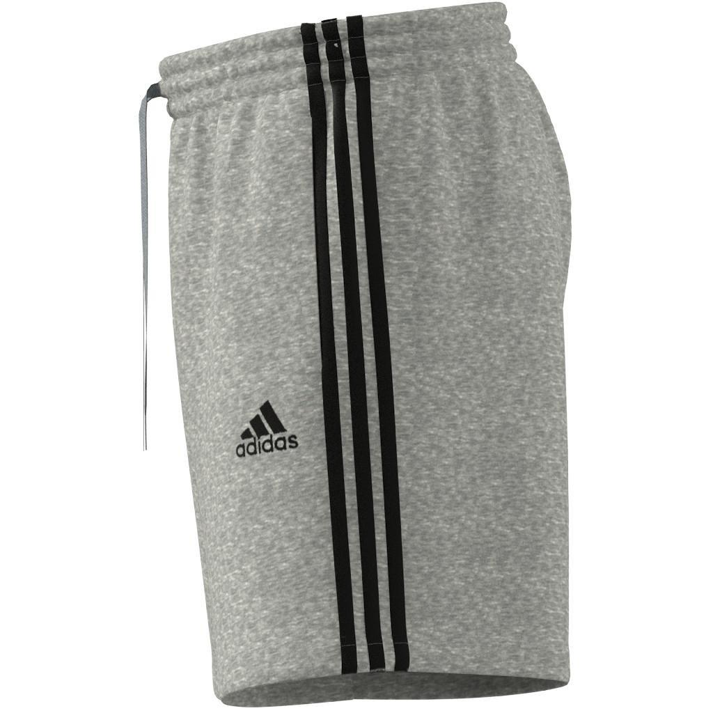 Men Essentials French Terry 3-Stripes Shorts, Grey, A901_ONE, large image number 7