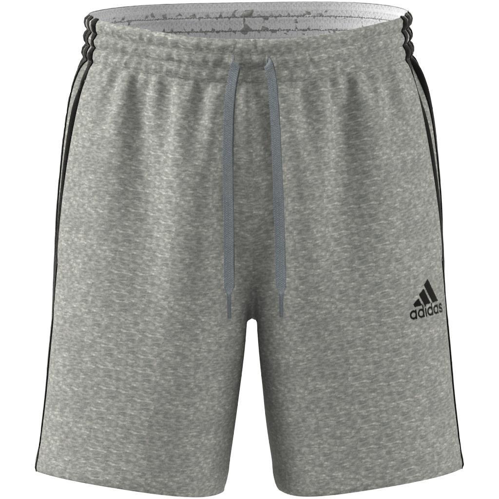 Essentials French Terry 3-Stripes Shorts, Grey, A901_ONE, large image number 8