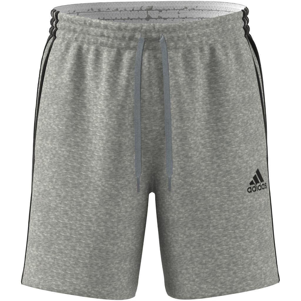 Men Essentials French Terry 3-Stripes Shorts, Grey, A901_ONE, large image number 8