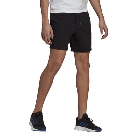 Men Essentials French Terry Small Logo Shorts, Black, A901_ONE, large image number 1