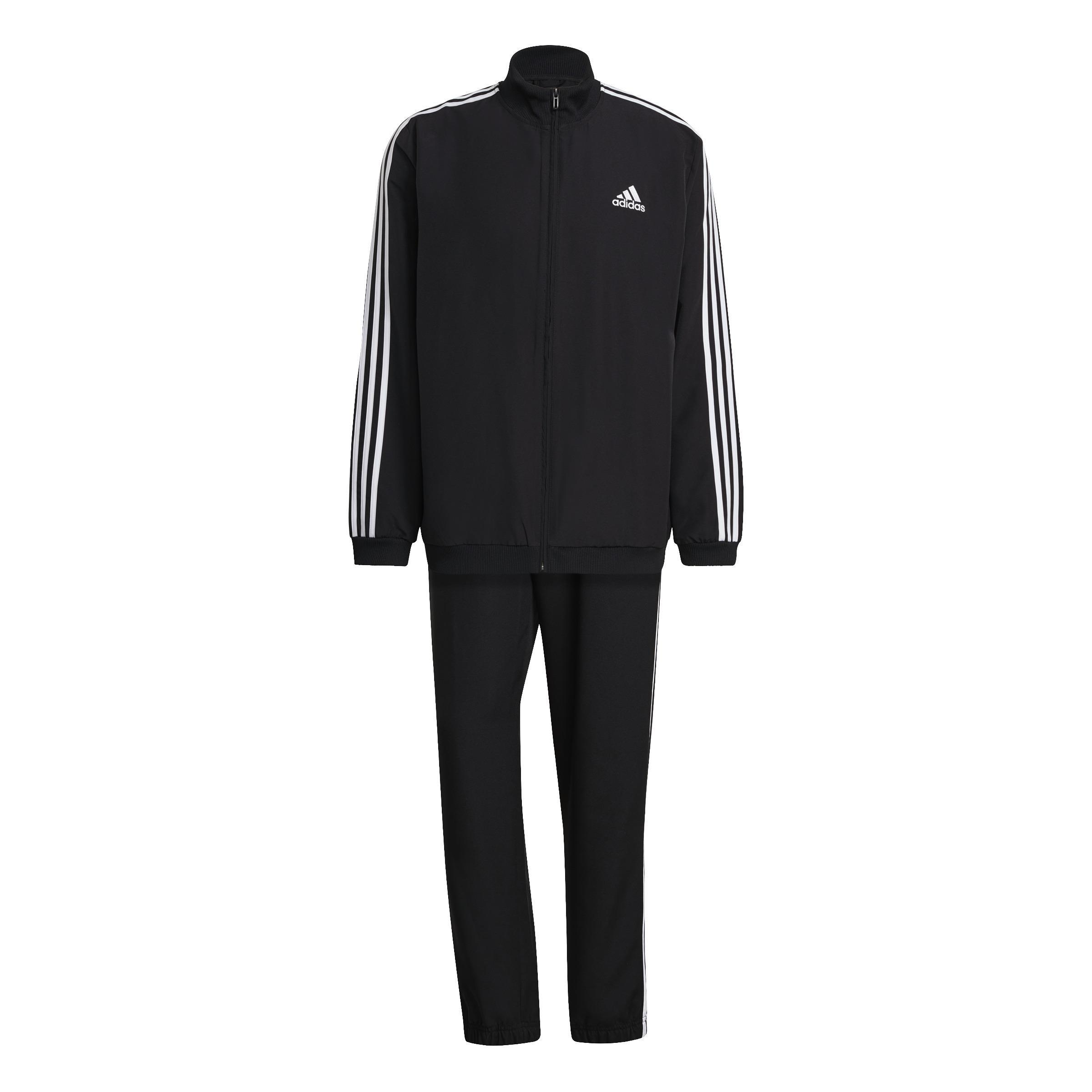 AEROREADY Essentials Regular-Fit 3-Stripes Track Suit, Black, , large image number 0
