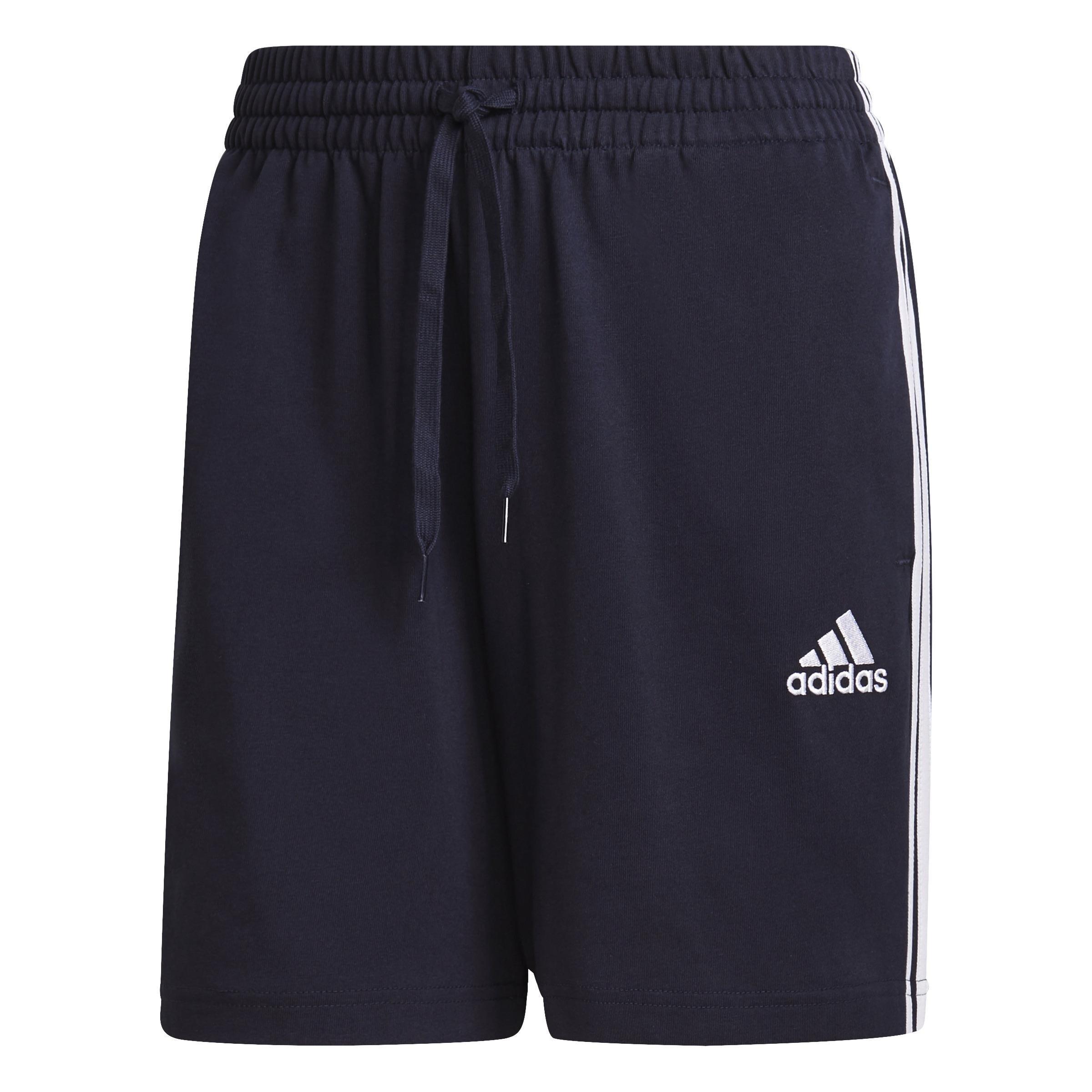 AEROREADY Essentials 3-Stripes Shorts, Blue, A901_ONE, large image number 1