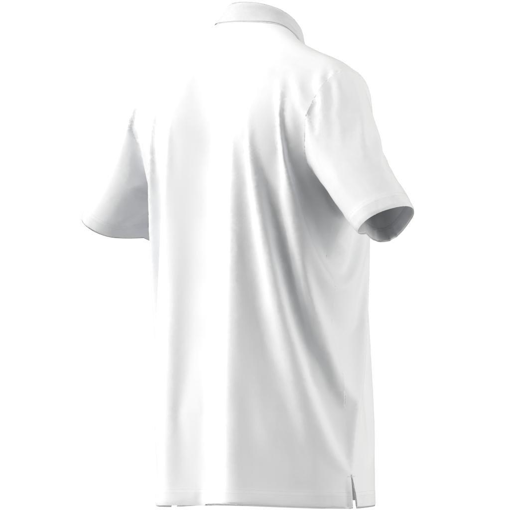 Designed To Move 3-Stripes Polo Shirt, White, A901_ONE, large image number 7