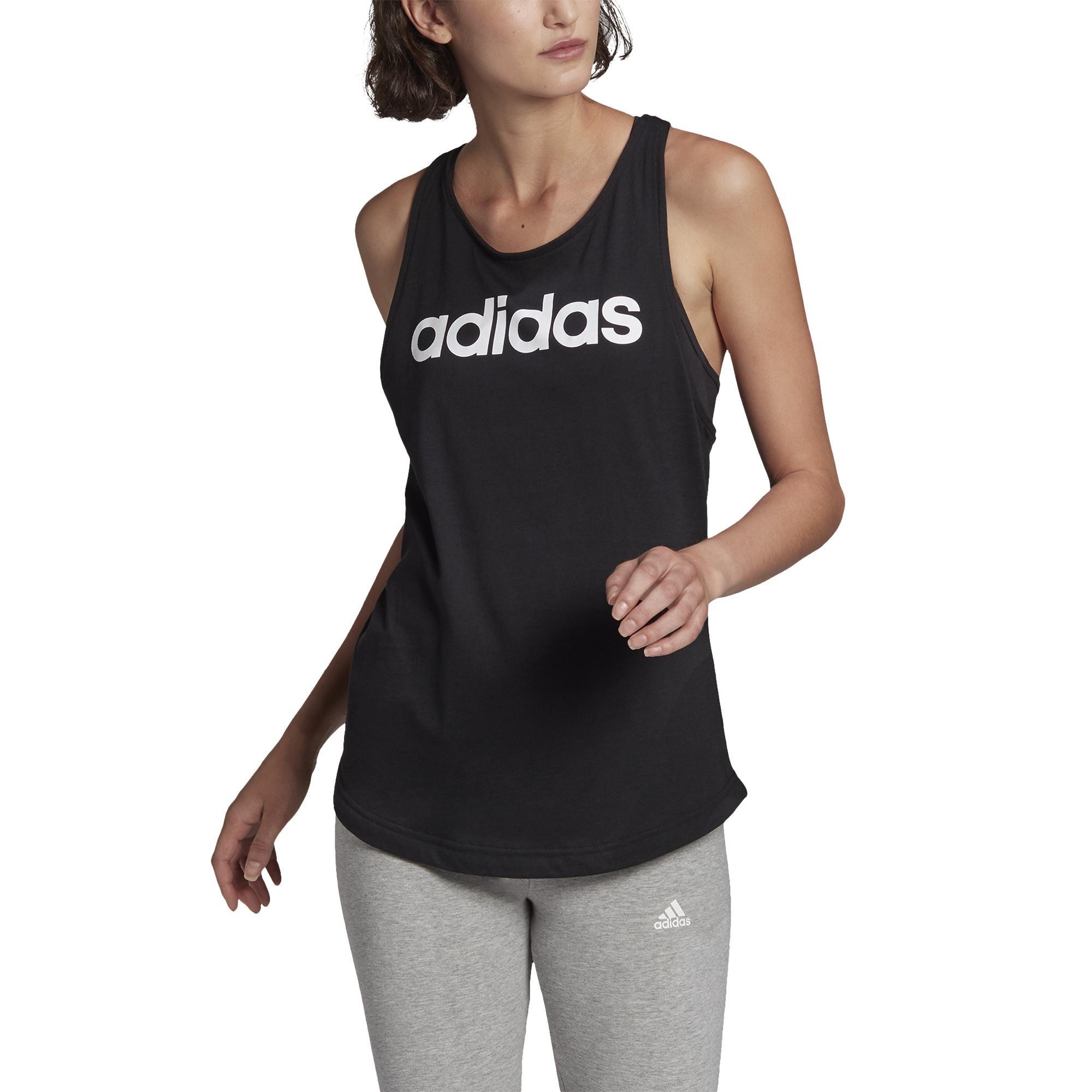 Essentials Loose Logo Tank Top, Black, A901_ONE, large image number 2