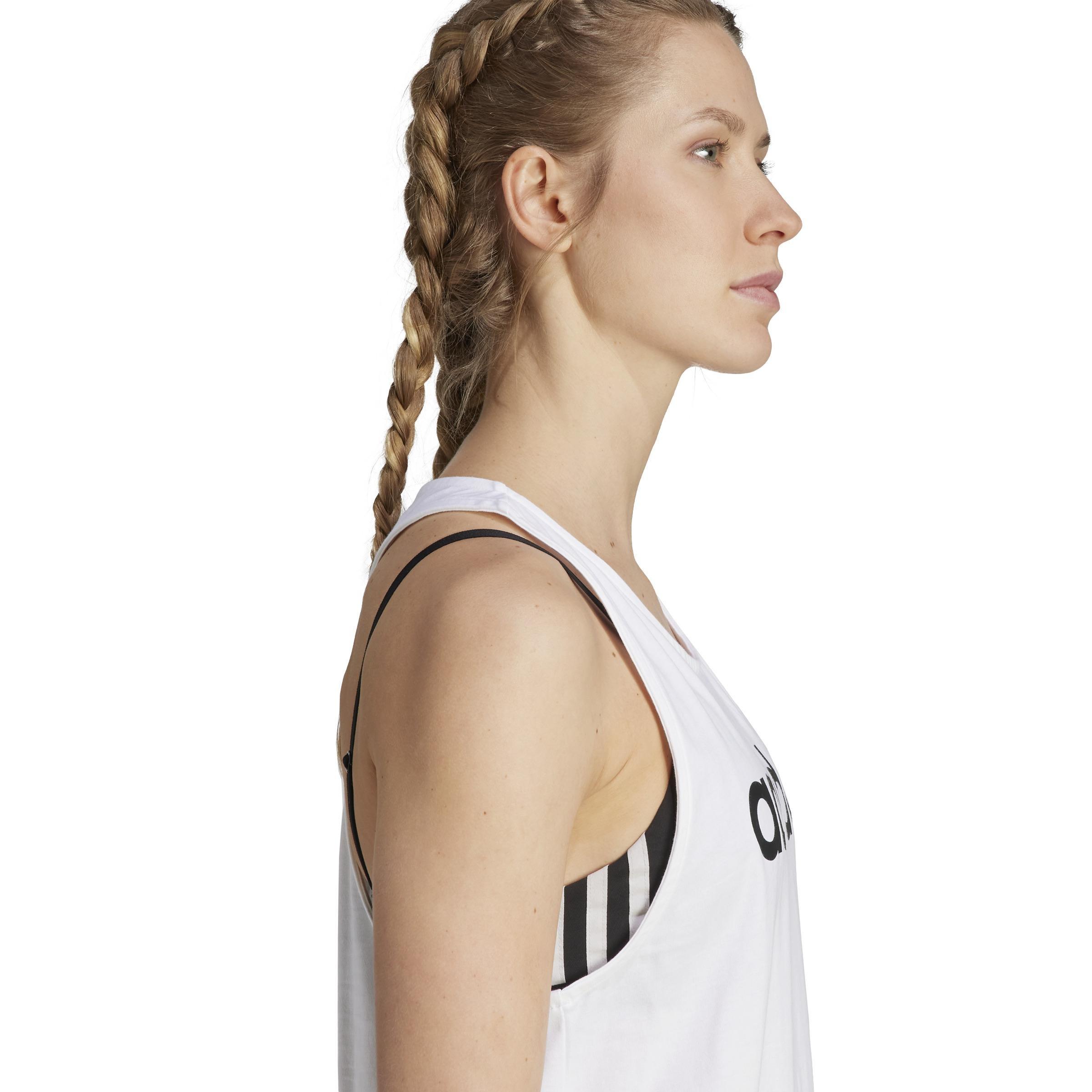 Essentials Loose Logo Tank Top, White, A901_ONE, large image number 5