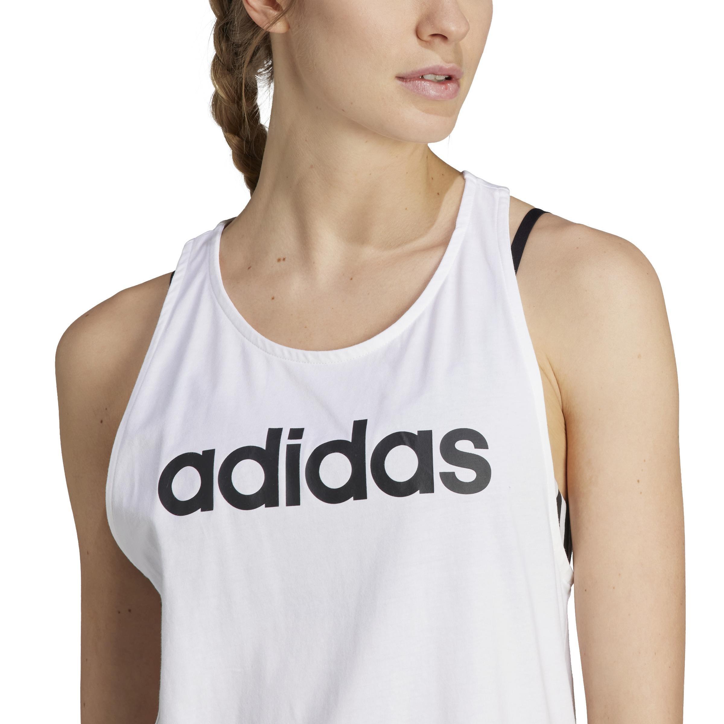 Essentials Loose Logo Tank Top, White, A901_ONE, large image number 7