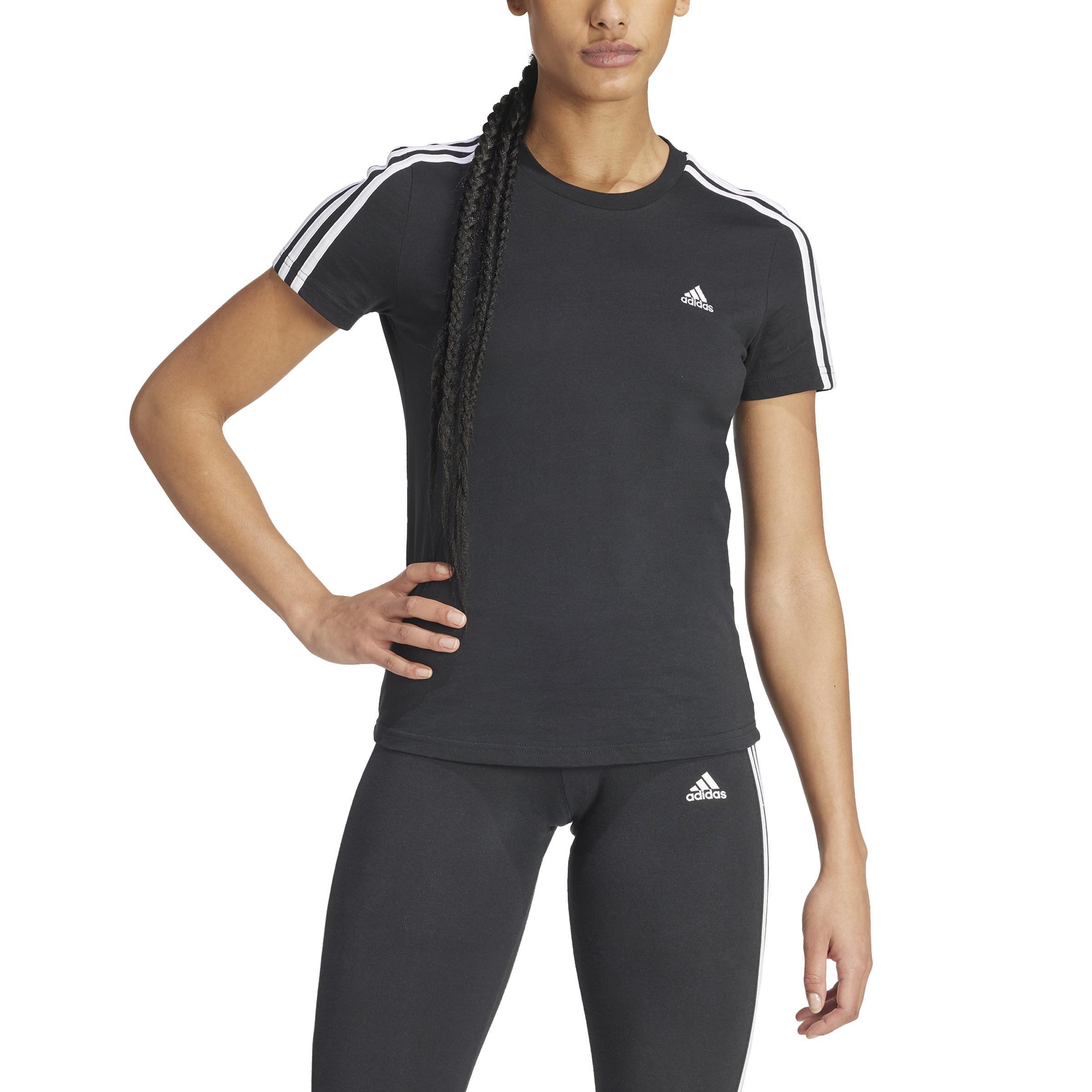 Essentials Slim 3-Stripes T-Shirt, Multicolour, A901_ONE, large image number 1