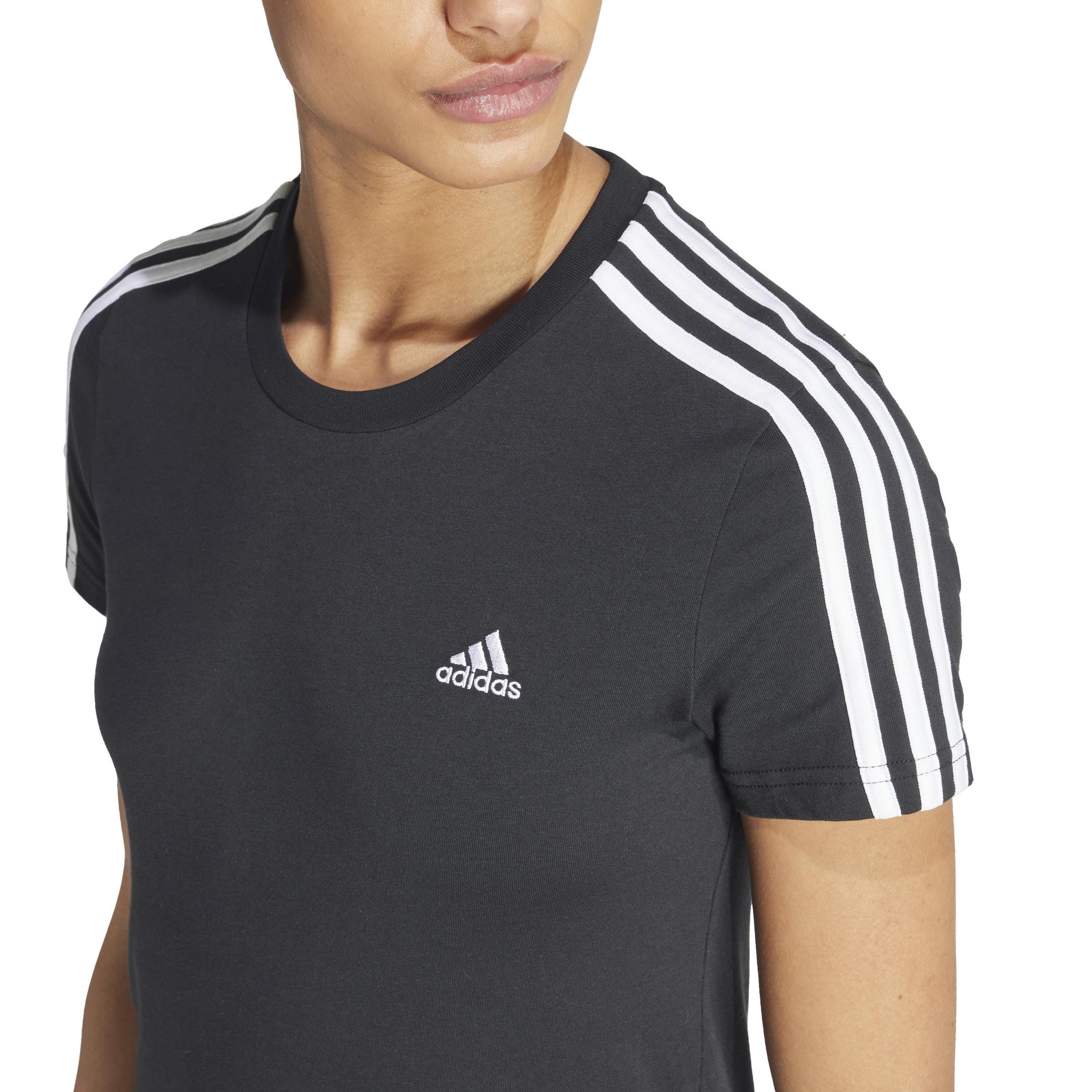 Essentials Slim 3-Stripes T-Shirt, Multicolour, A901_ONE, large image number 5