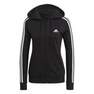 Women Essentials French Terry 3-Stripes Full-Zip Hoodie, Black, A901_ONE, thumbnail image number 1