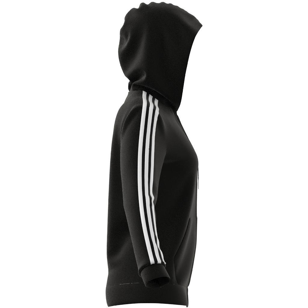 Women Essentials French Terry 3-Stripes Full-Zip Hoodie, Black, A901_ONE, large image number 2