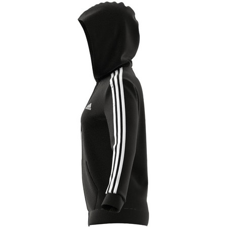 Women Essentials French Terry 3-Stripes Full-Zip Hoodie, Black, A901_ONE, large image number 6