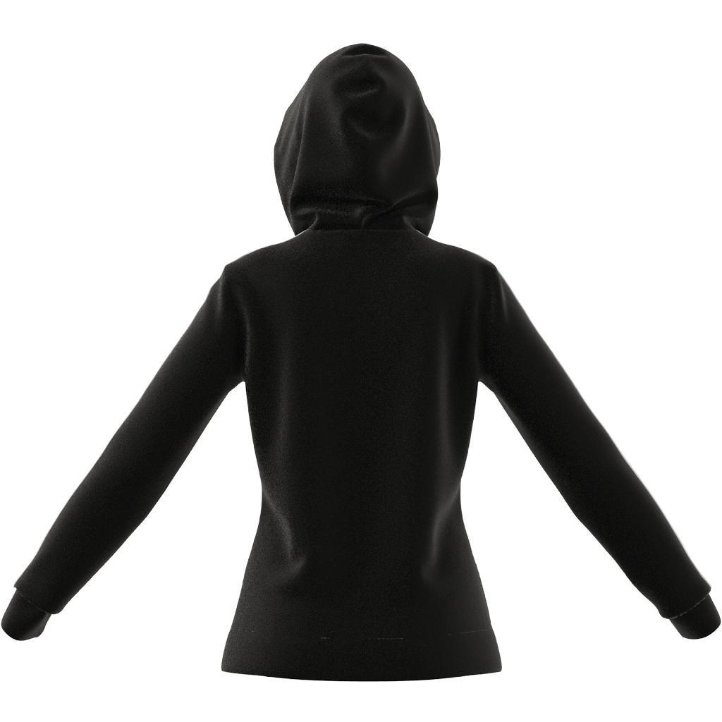 Women Essentials French Terry 3-Stripes Full-Zip Hoodie, Black, A901_ONE, large image number 6