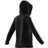 Women Essentials French Terry 3-Stripes Full-Zip Hoodie, Black, A901_ONE, thumbnail image number 7