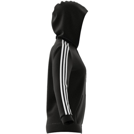Women Essentials French Terry 3-Stripes Full-Zip Hoodie, Black, A901_ONE, large image number 8