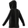 Women Essentials French Terry 3-Stripes Full-Zip Hoodie, Black, A901_ONE, thumbnail image number 9