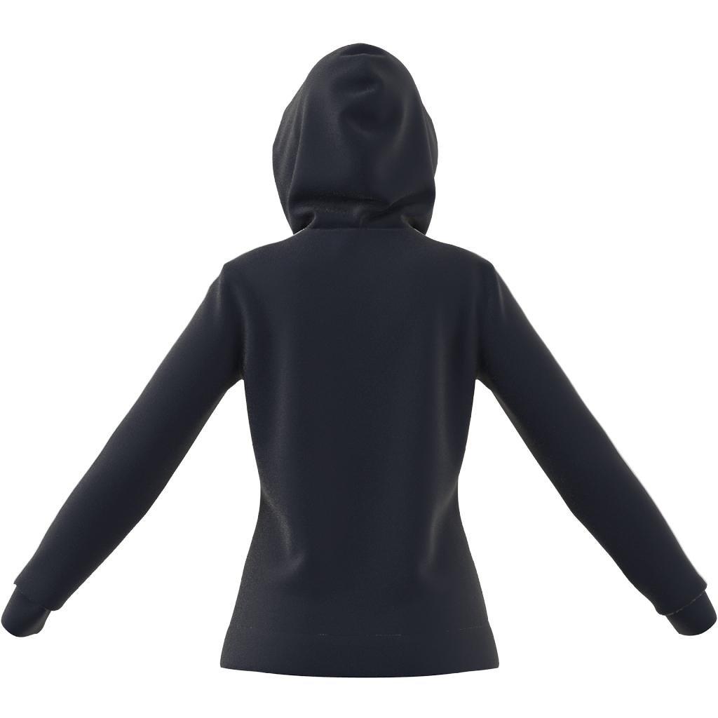 Essentials French Terry 3-Stripes Full-Zip Hoodie, Blue, A901_ONE, large image number 9